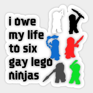 Six Gay Ninjas Sticker